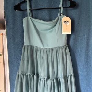 Elegant Light Blue Dress Blogilates